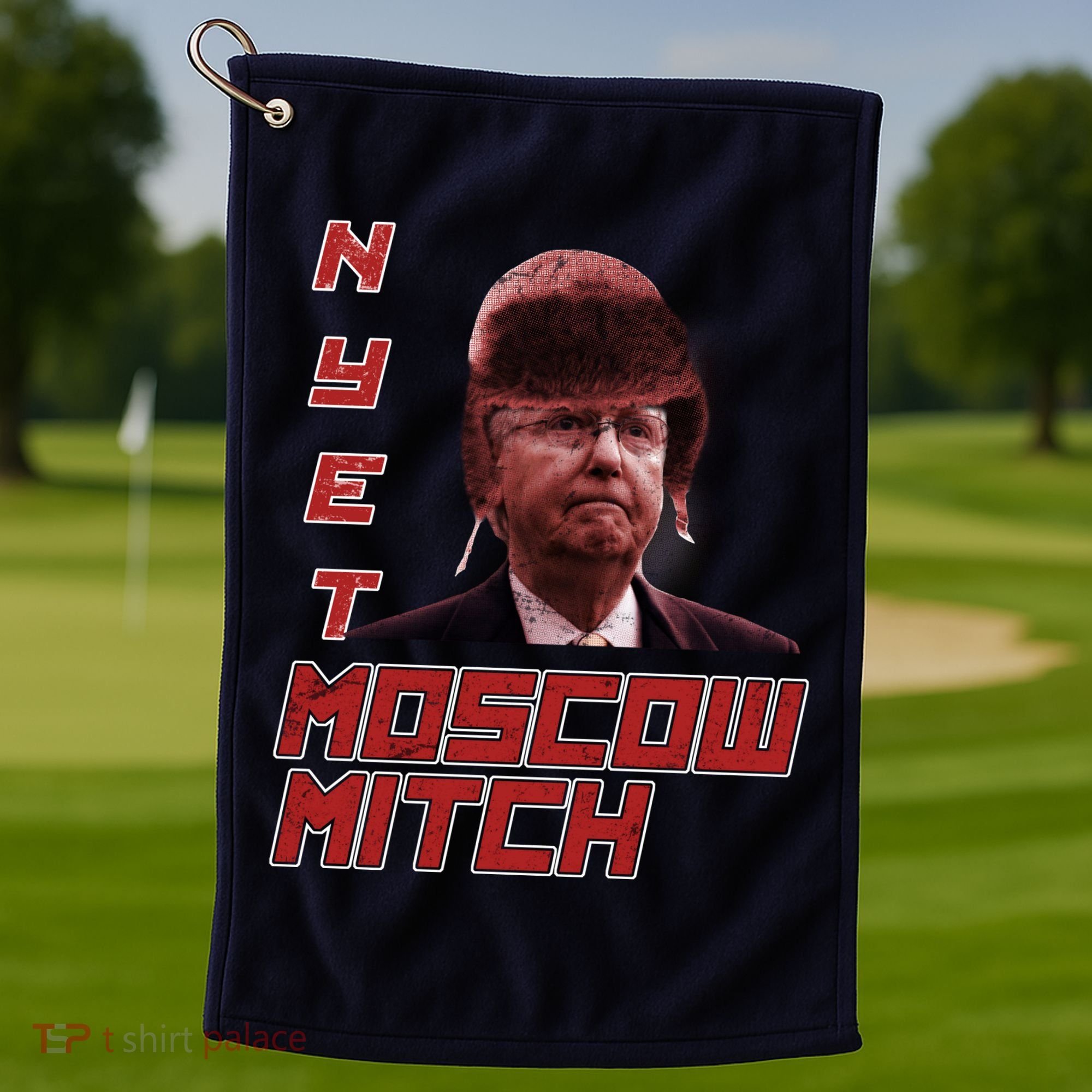 Moscow Mitch McConnell Nyet Golf Towel
