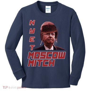 Moscow Mitch McConnell Nyet Kids Long Sleeve Shirt