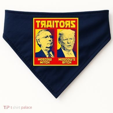 Moscow Mitch Moscow's Bitch Mitch Trump Traitors USA-Made Doggie Bandana