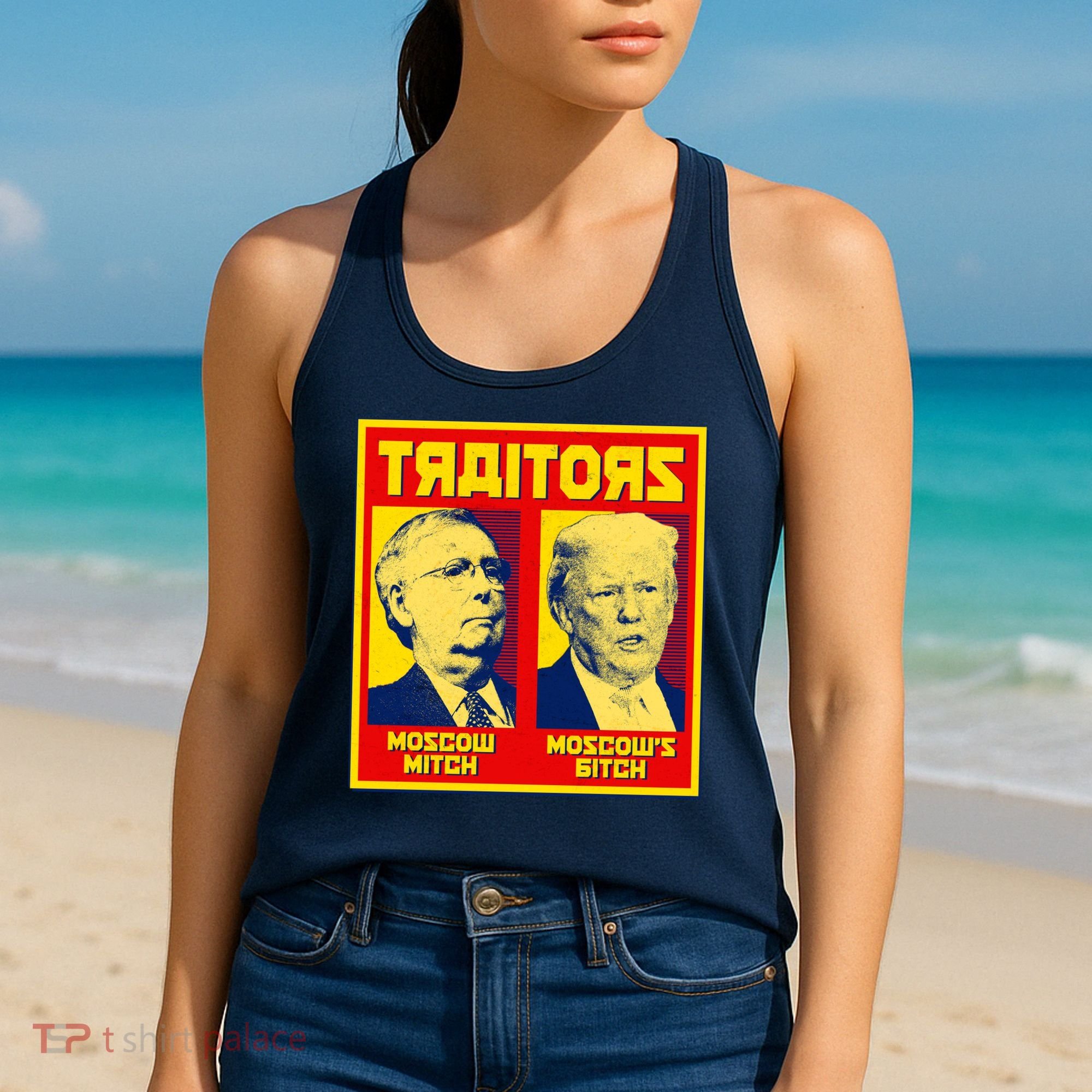 Moscow Mitch Moscow's Bitch Mitch Trump Traitors Women's Tank Top