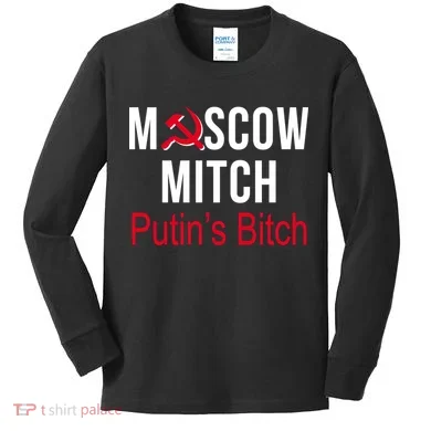 Moscow Mitch Putin's Bitch Kids Long Sleeve Shirt
