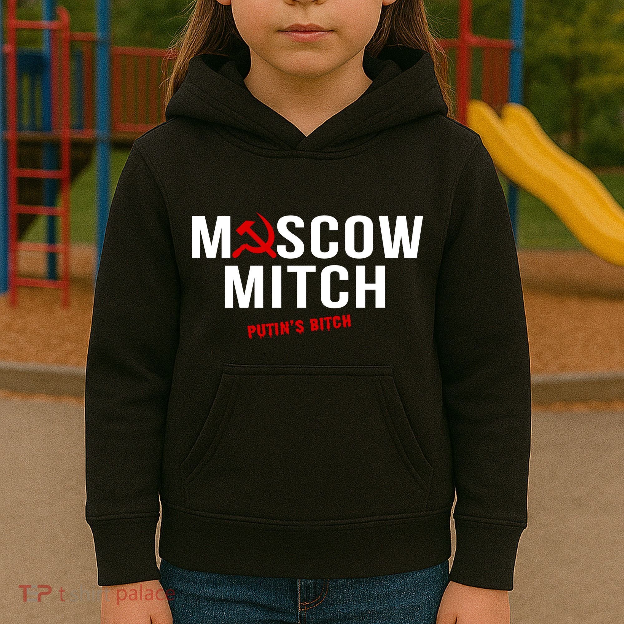 Moscow Mitch Putins Puppet Kids Hoodie