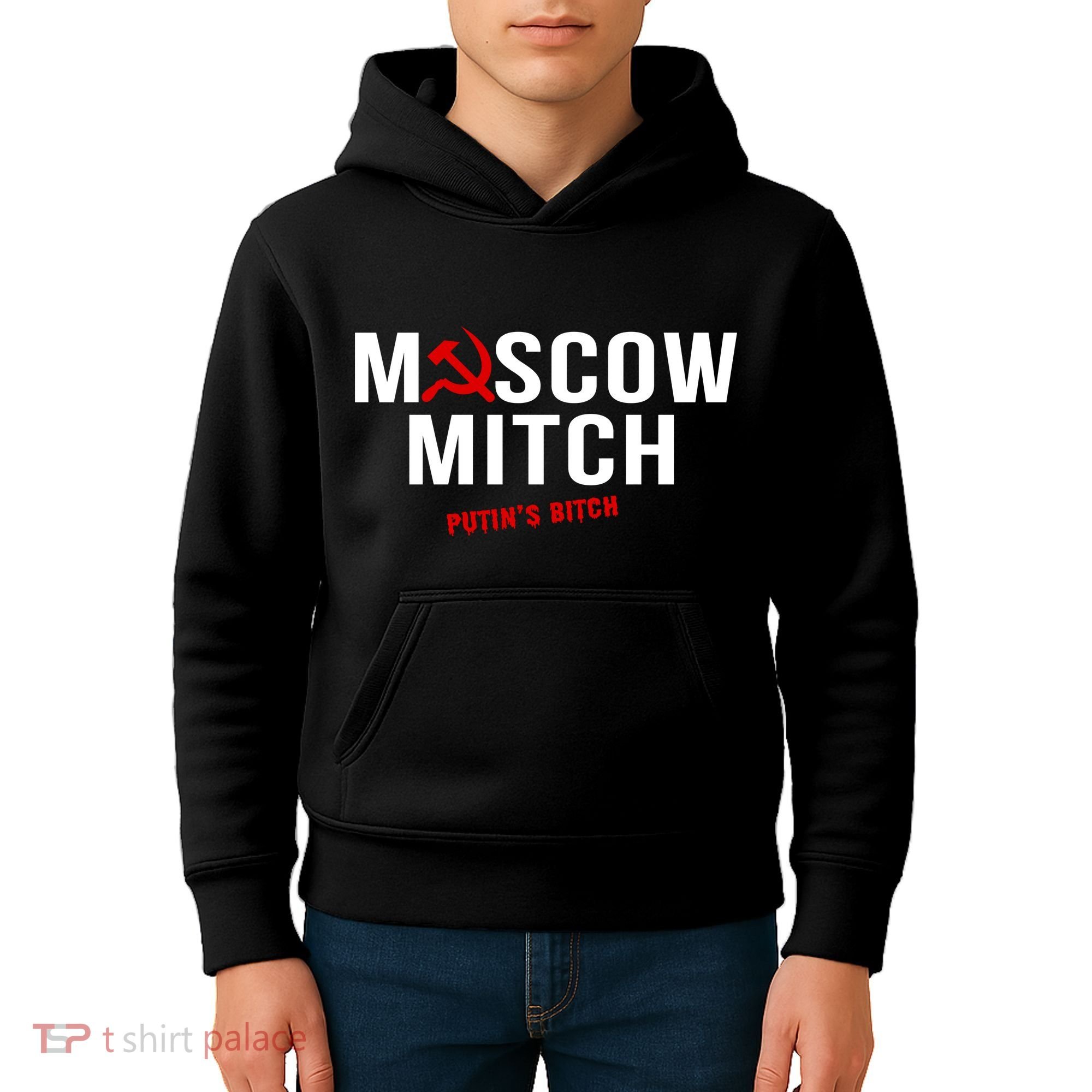 Moscow Mitch Putins Puppet Kids Hoodie