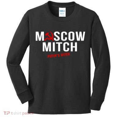 Moscow Mitch Putins Puppet Kids Long Sleeve Shirt