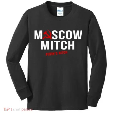 Moscow Mitch Putins Puppet Kids Long Sleeve Shirt
