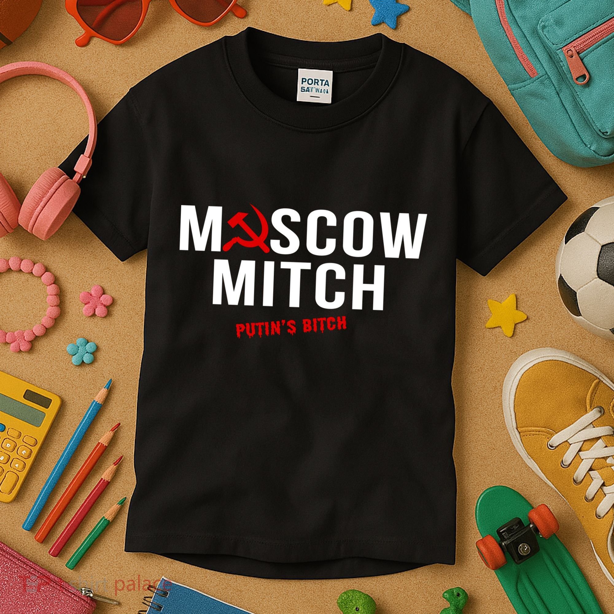 Moscow Mitch Putins Puppet Kids T-Shirt