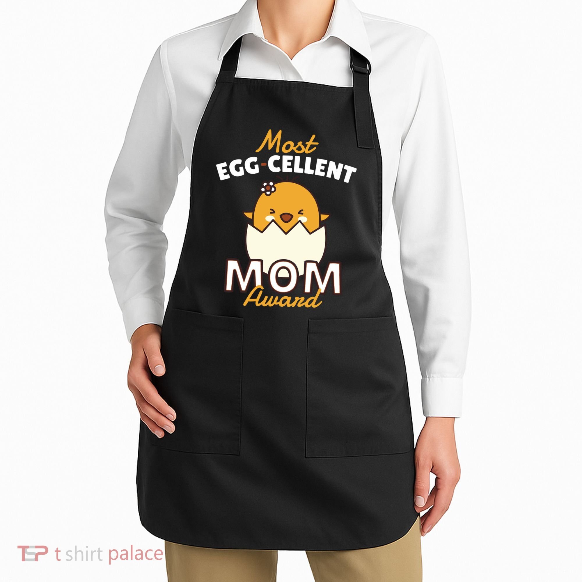 Most Eggcellent Mom Award Apron