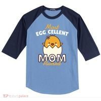 Most Eggcellent Mom Award Raglan Baseball Sleeve Shirt thumb 0