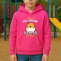 Most Eggcellent Mom Award Kids Hoodie thumb 2