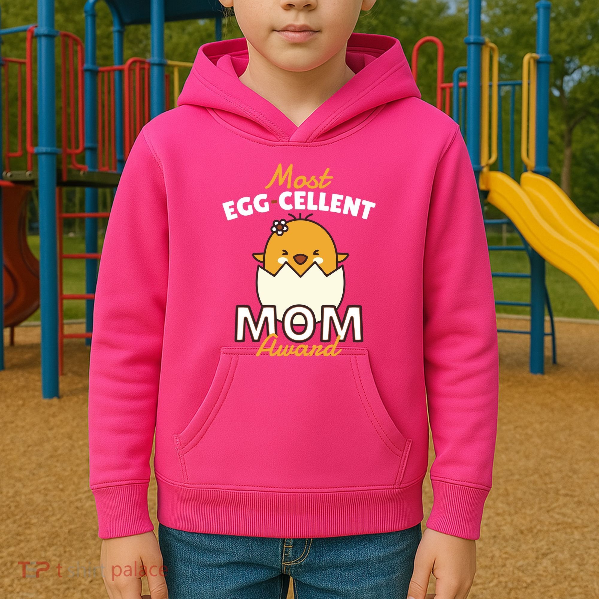 Most Eggcellent Mom Award Kids Hoodie