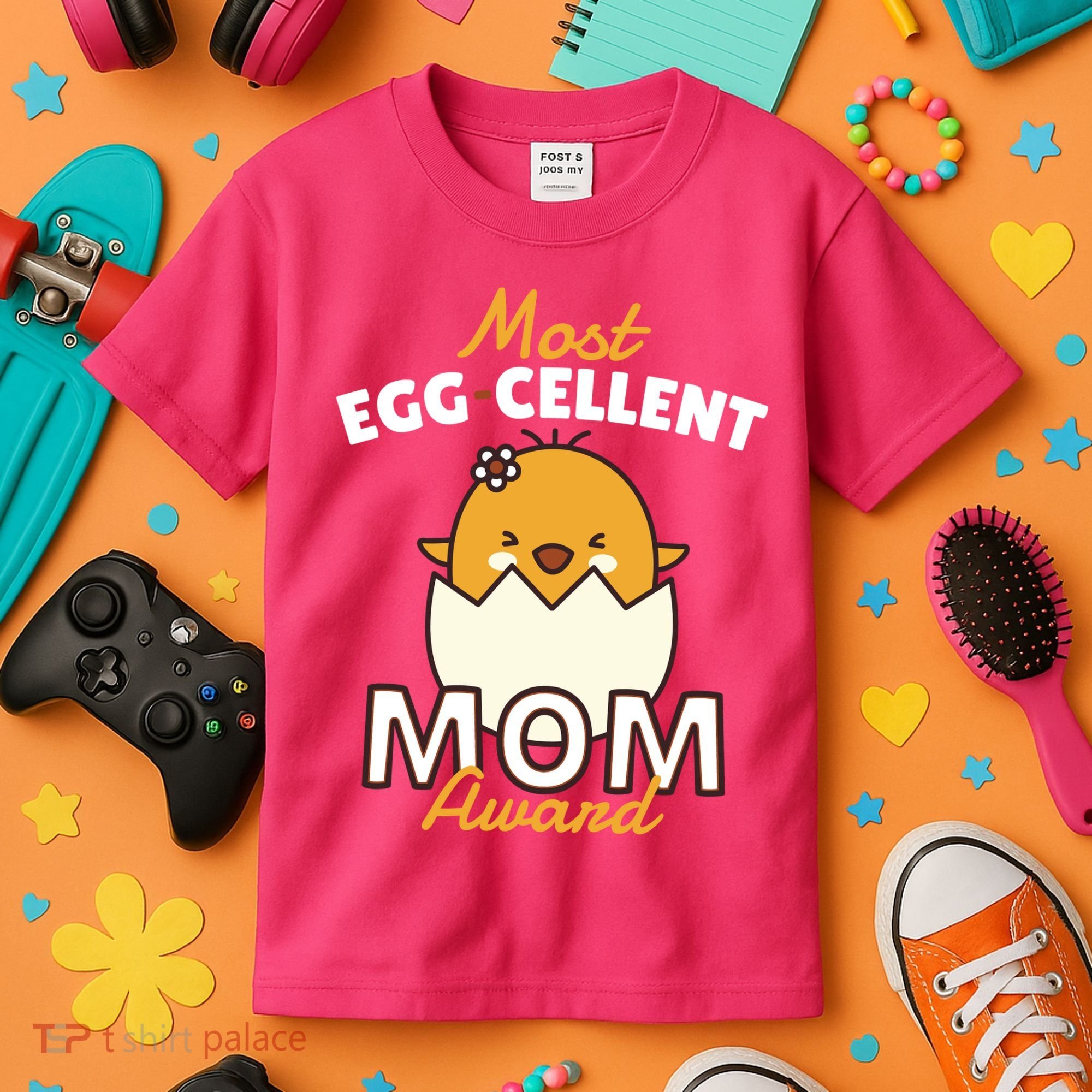 Most Eggcellent Mom Award Kids T-Shirt