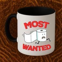 Most Wanted Toilet Paper Coffee Mug thumb 2