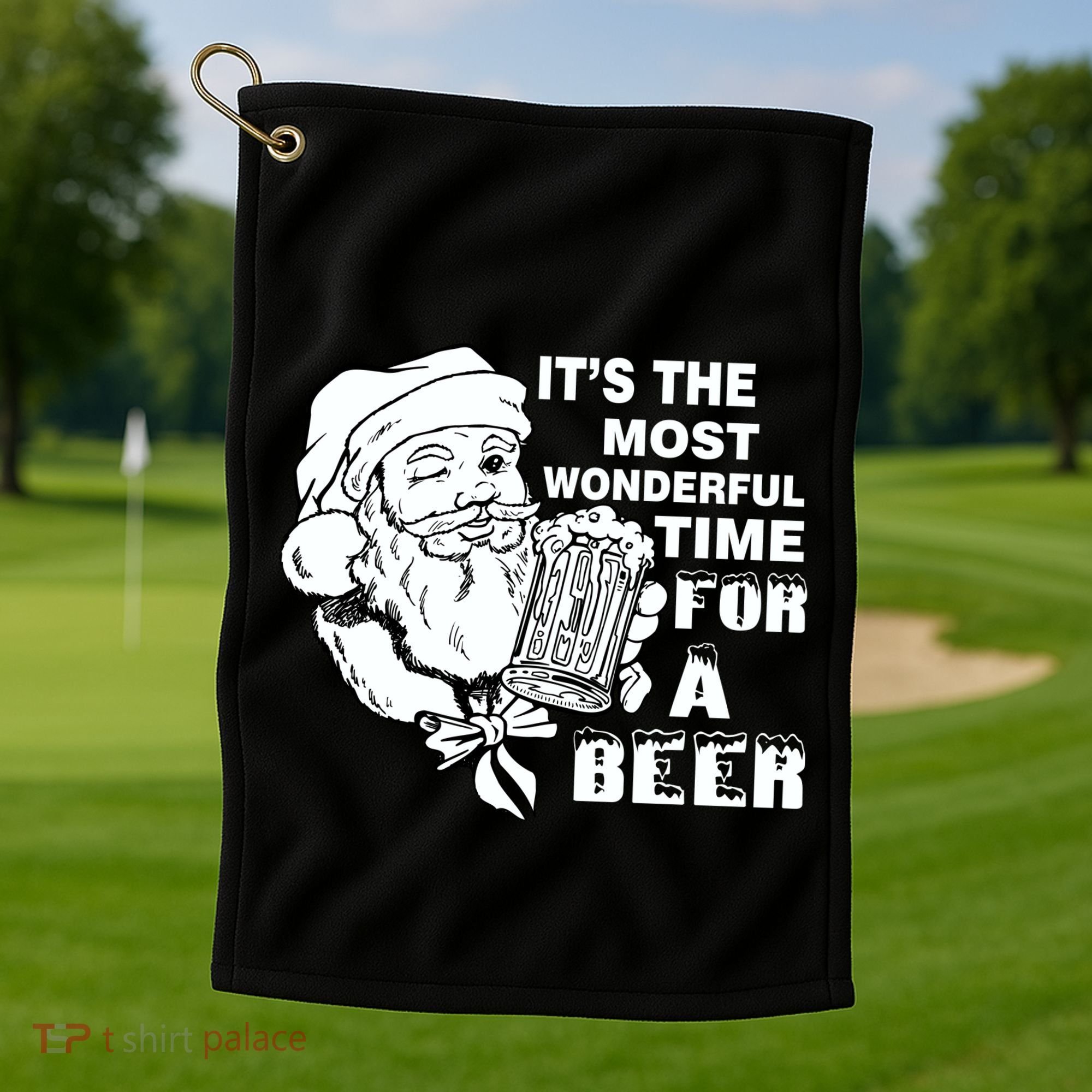 Most Wonderful Time For A Beer Golf Towel