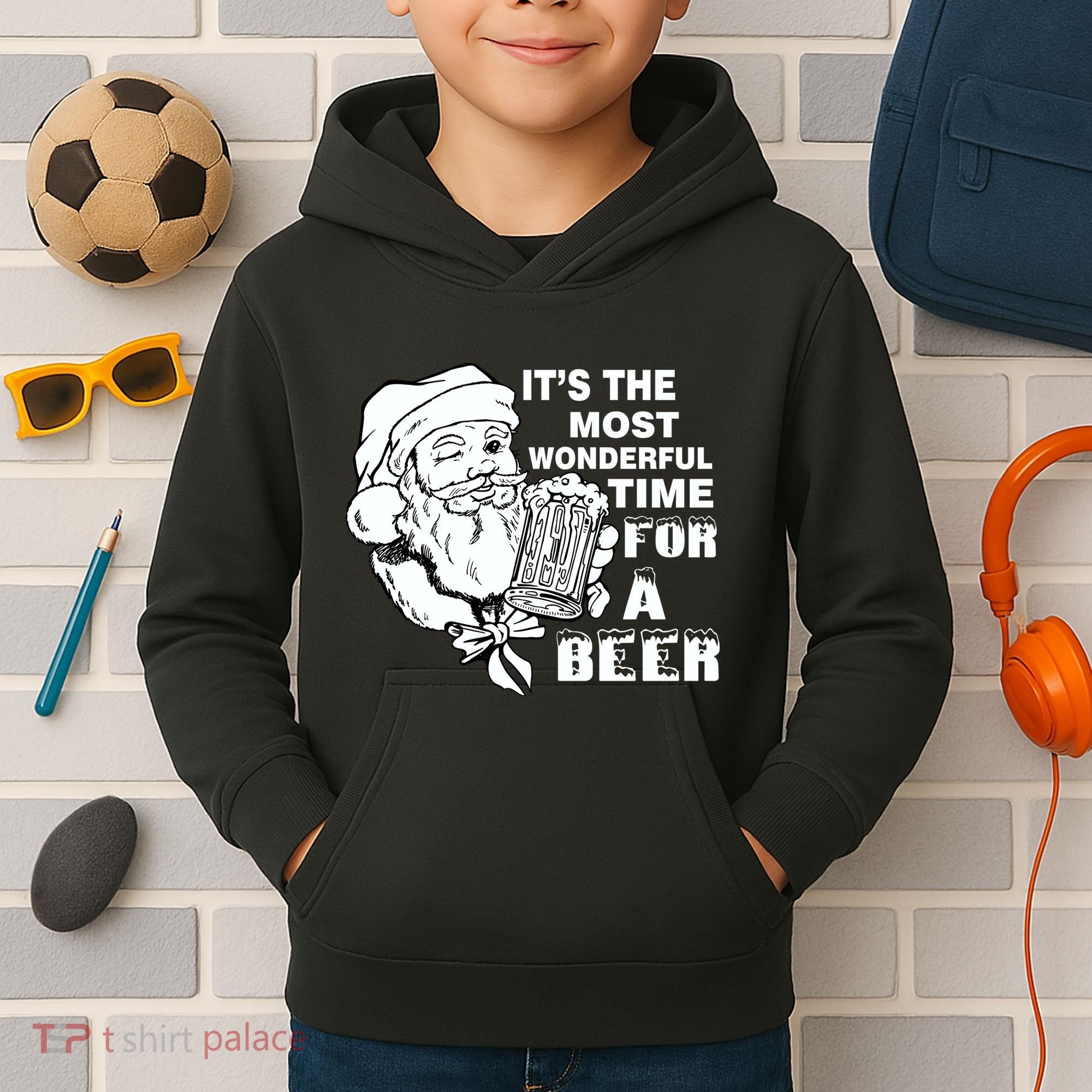 Most Wonderful Time For A Beer Kids Hoodie