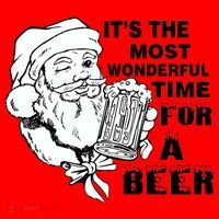 Most Wonderful Time For A Beer Santa Hat thumb 1