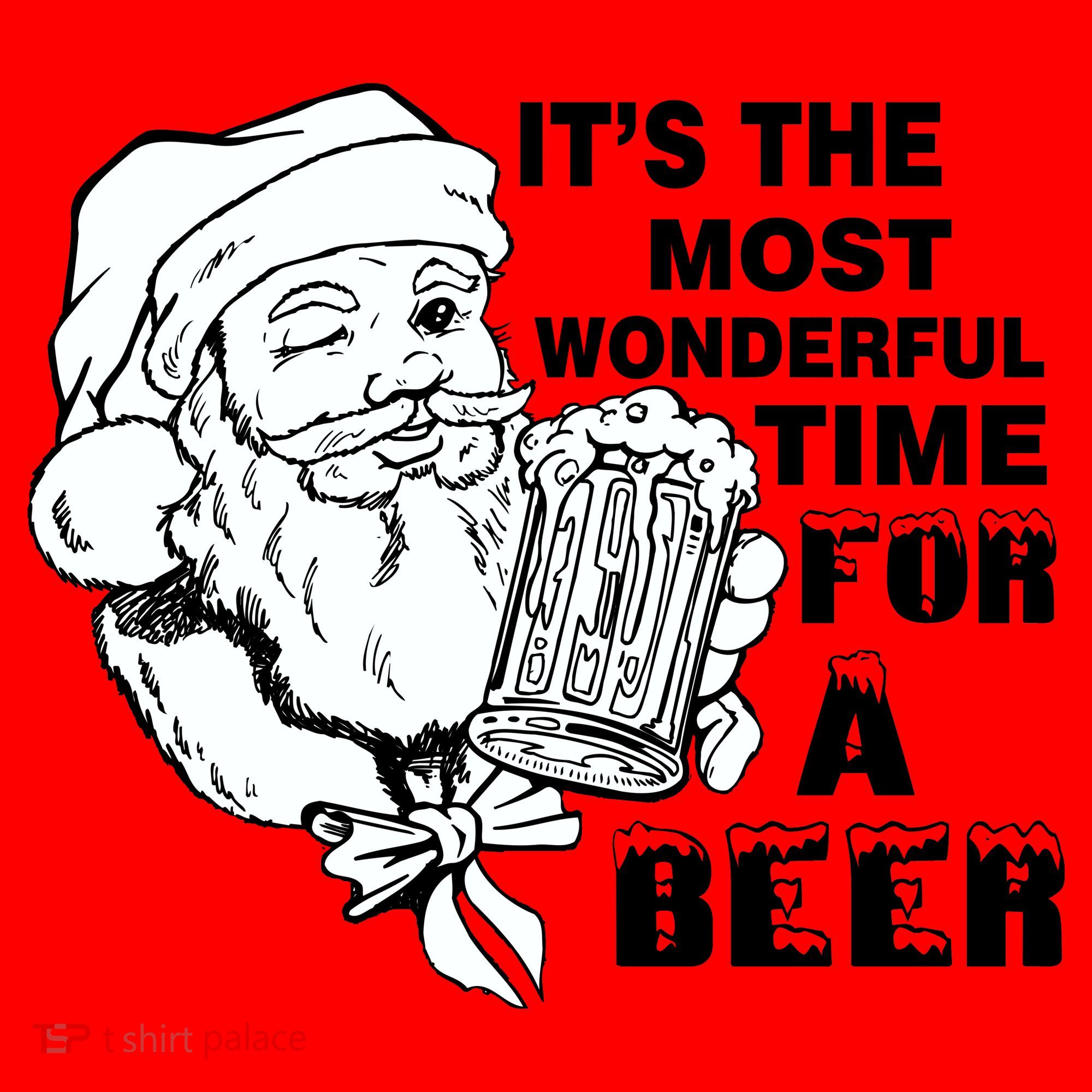Most Wonderful Time For A Beer Santa Hat