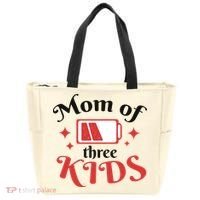 Mom Of Three Kids Battery Low Tote Bag thumb 0