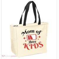Mom Of Three Kids Battery Low Tote Bag thumb 2
