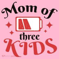 Mom Of Three Kids Battery Low Coaster thumb 2