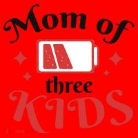 Mom Of Three Kids Battery Low Santa Hat thumb 1