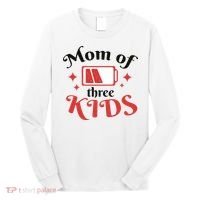 Mom Of Three Kids Battery Low Long Sleeve Shirt thumb 0