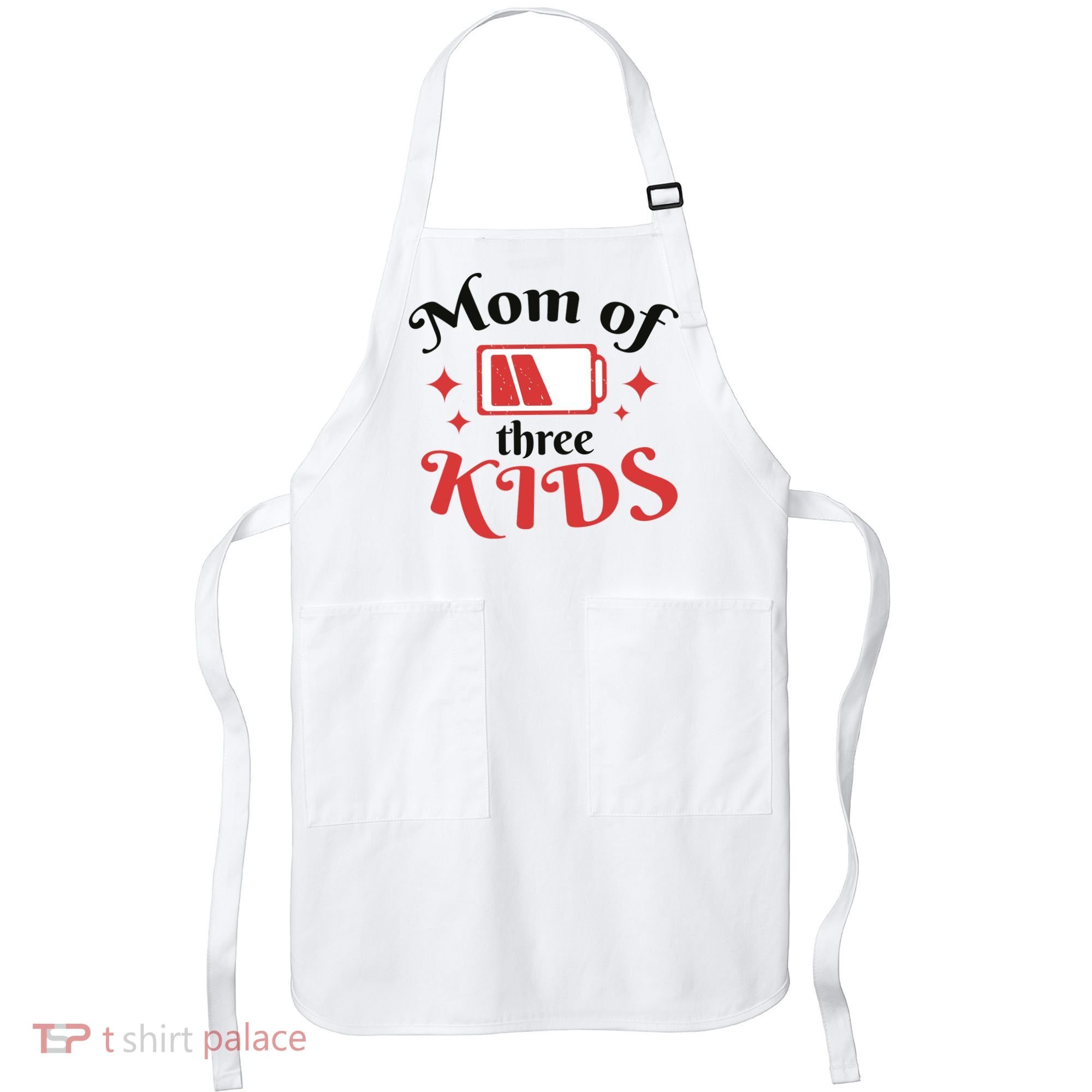 Mom Of Three Kids Battery Low Apron