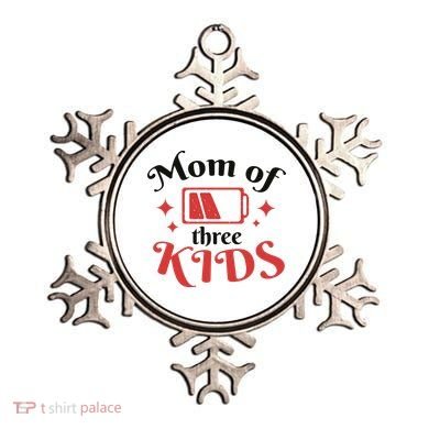 Mom Of Three Kids Battery Low Ornament