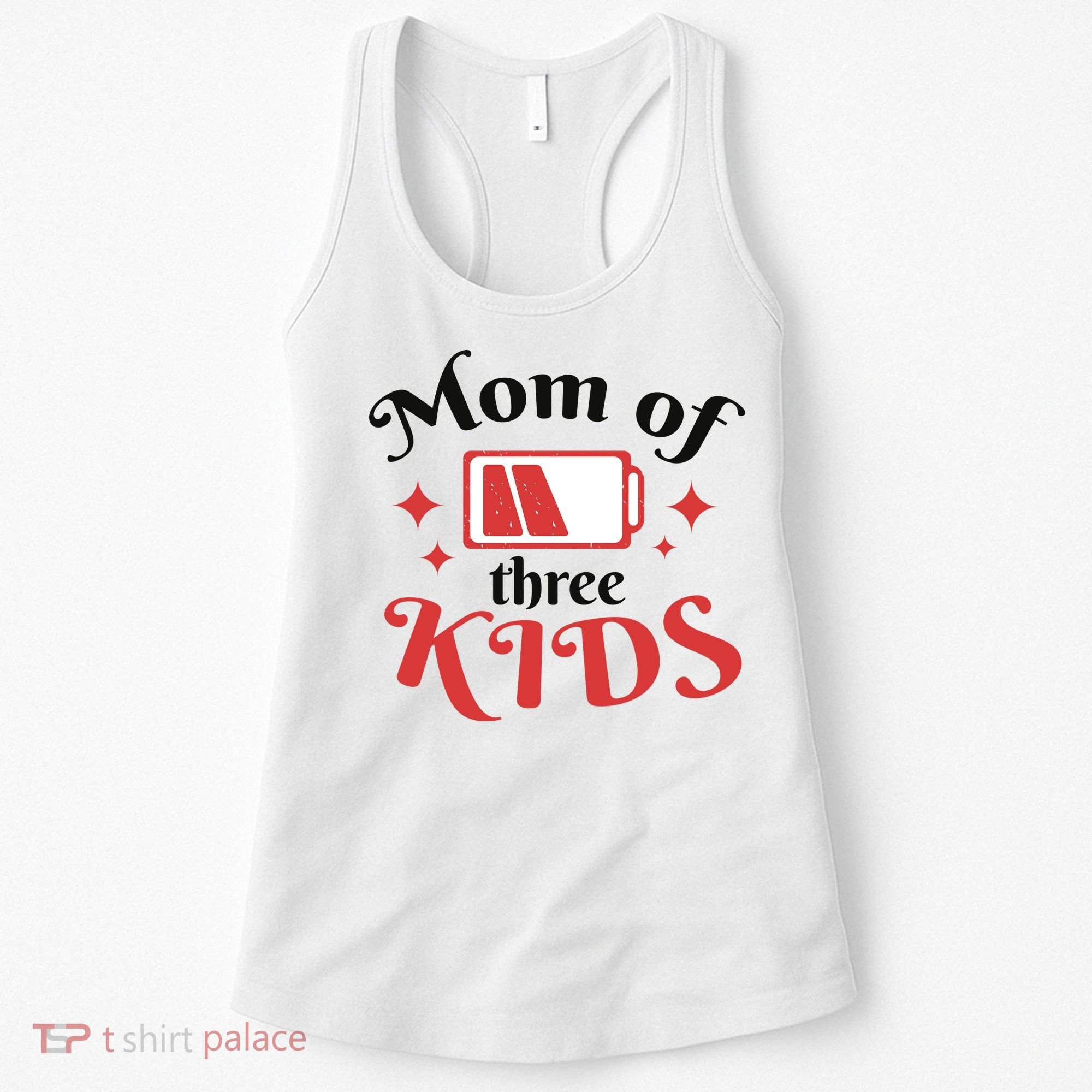 Mom Of Three Kids Battery Low Women's Tank Top