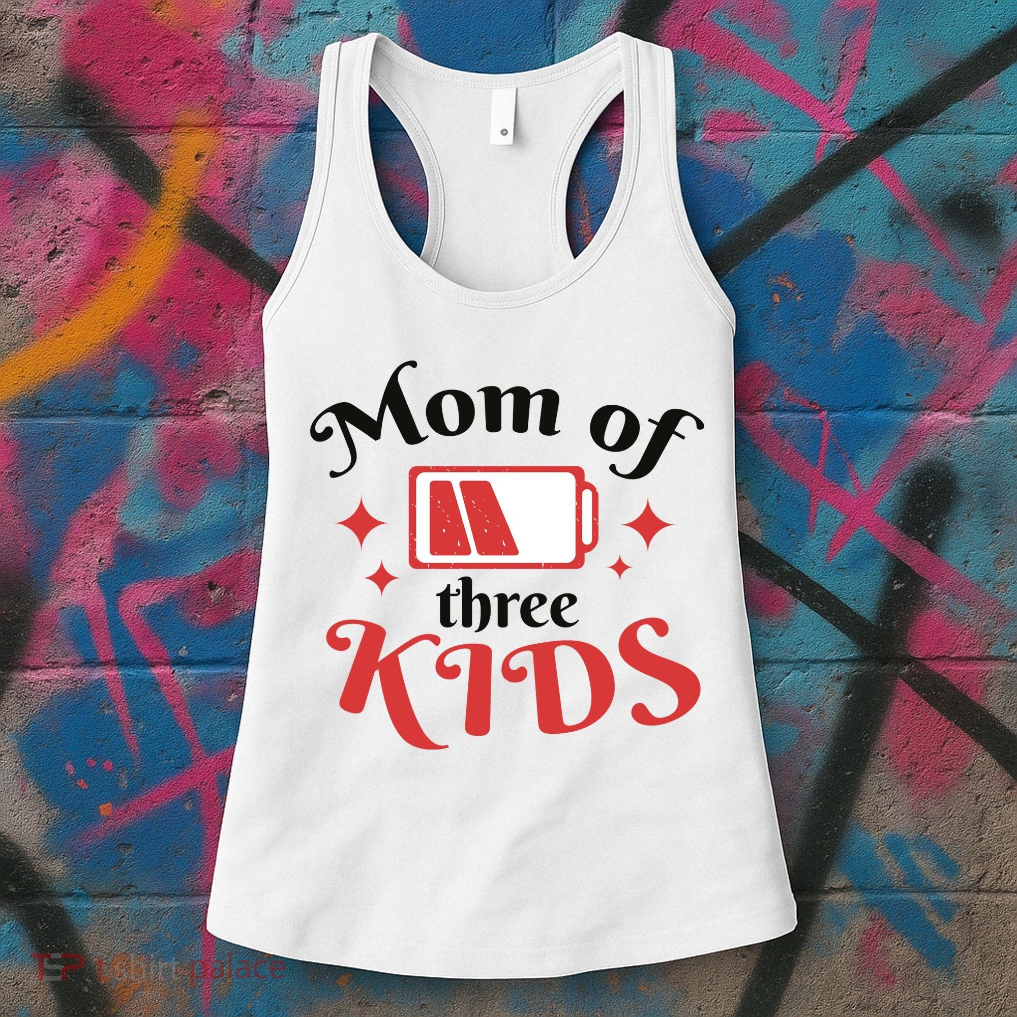 Mom Of Three Kids Battery Low Women's Tank Top