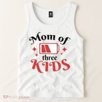 Mom Of Three Kids Battery Low Tank Top thumb 2