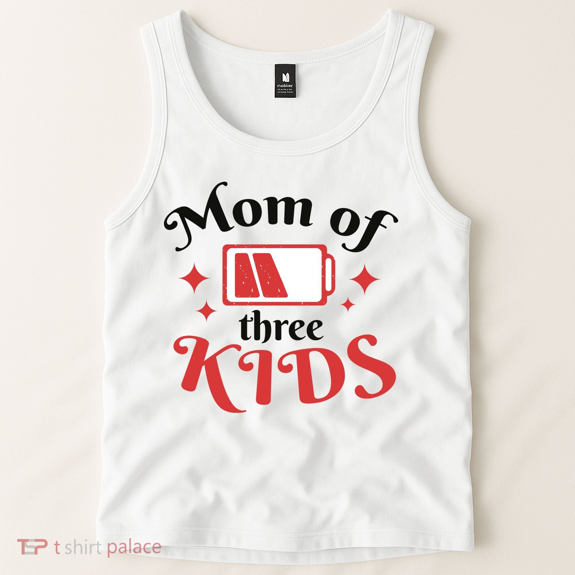 Mom Of Three Kids Battery Low Tank Top