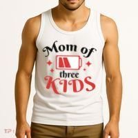 Mom Of Three Kids Battery Low Tank Top thumb 3