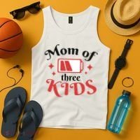 Mom Of Three Kids Battery Low Tank Top thumb 4