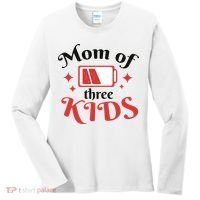 Mom Of Three Kids Battery Low Women's Long Sleeve Shirt thumb 0