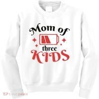 Mom Of Three Kids Battery Low Kids Sweatshirt thumb 0