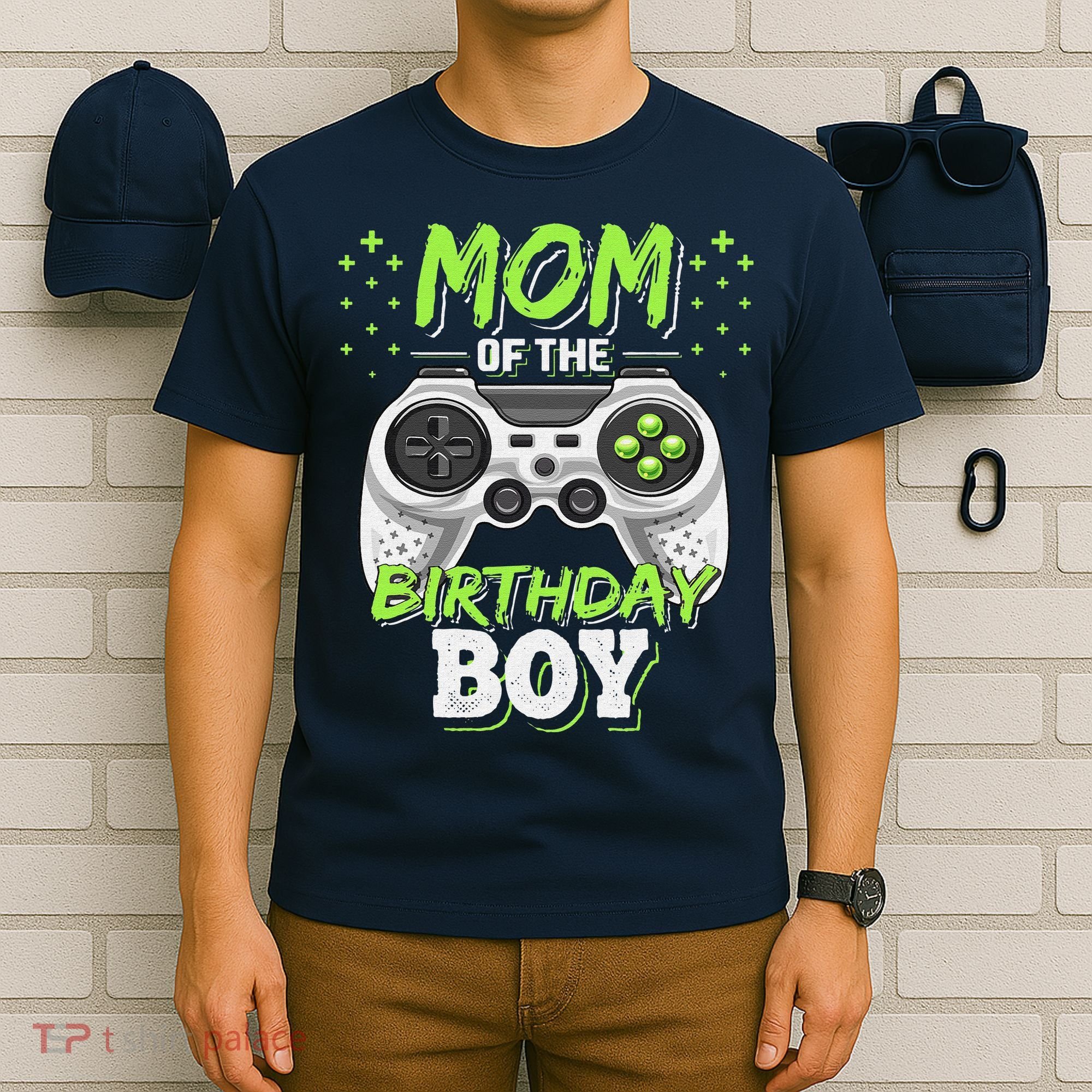 Mom Of The Birthday Boy Matching Video Gamer Party T-Shirt