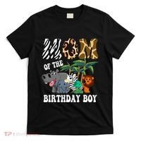 Mom Of The Birthday Boy Zoo Bday Safari Celebration T-Shirt thumb 0