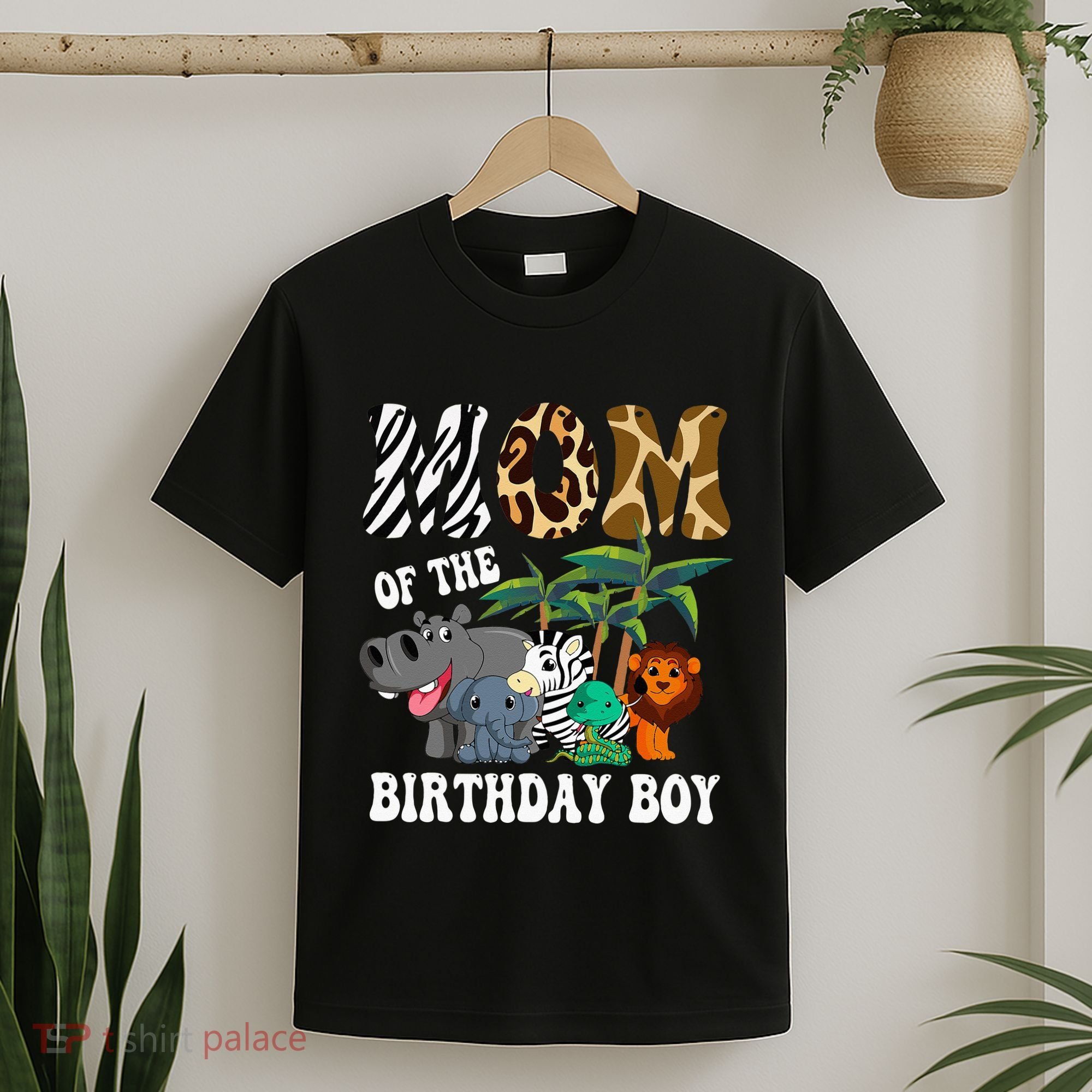 Mom Of The Birthday Boy Zoo Bday Safari Celebration T-Shirt