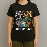 Mom Of The Birthday Boy Zoo Bday Safari Celebration T-Shirt thumb 4