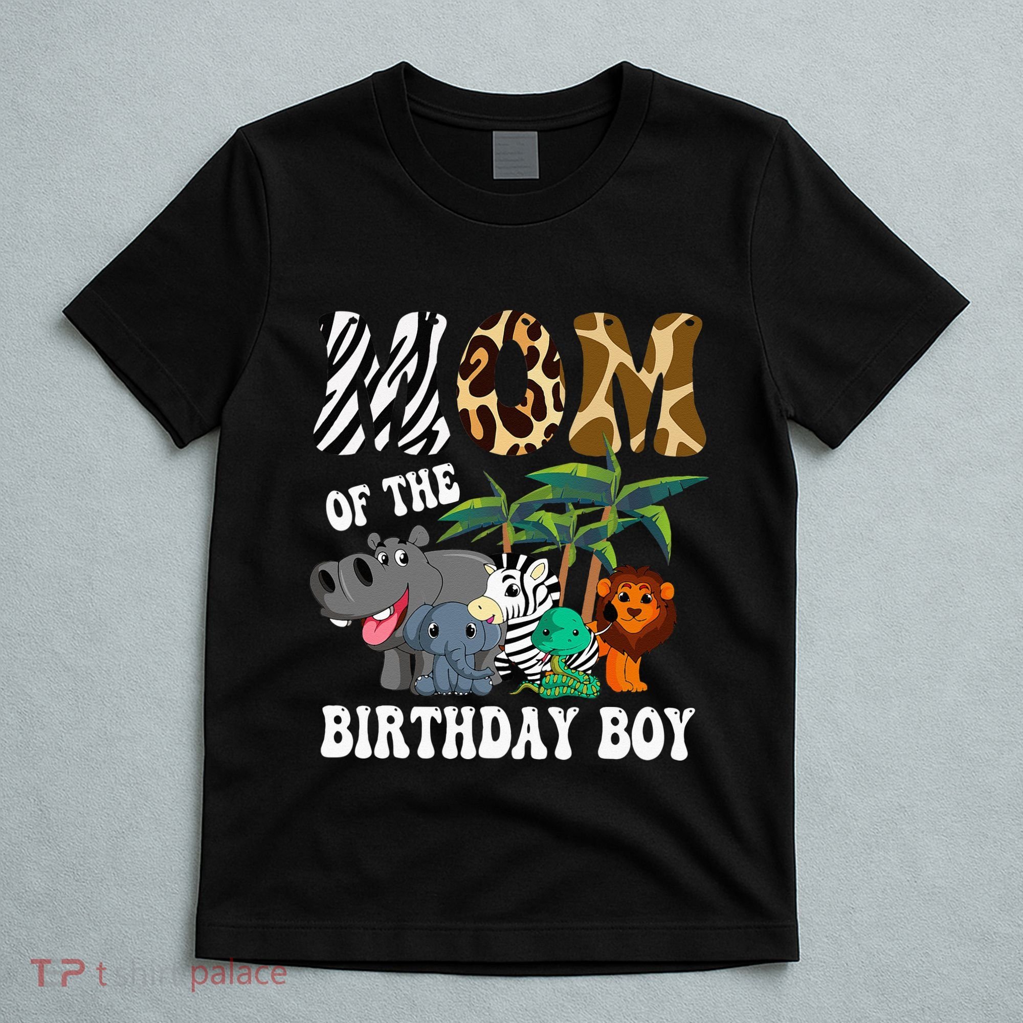 Mom Of The Birthday Boy Zoo Bday Safari Celebration T-Shirt