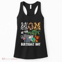 Mom Of The Birthday Boy Zoo Bday Safari Celebration Women's Tank Top thumb 0