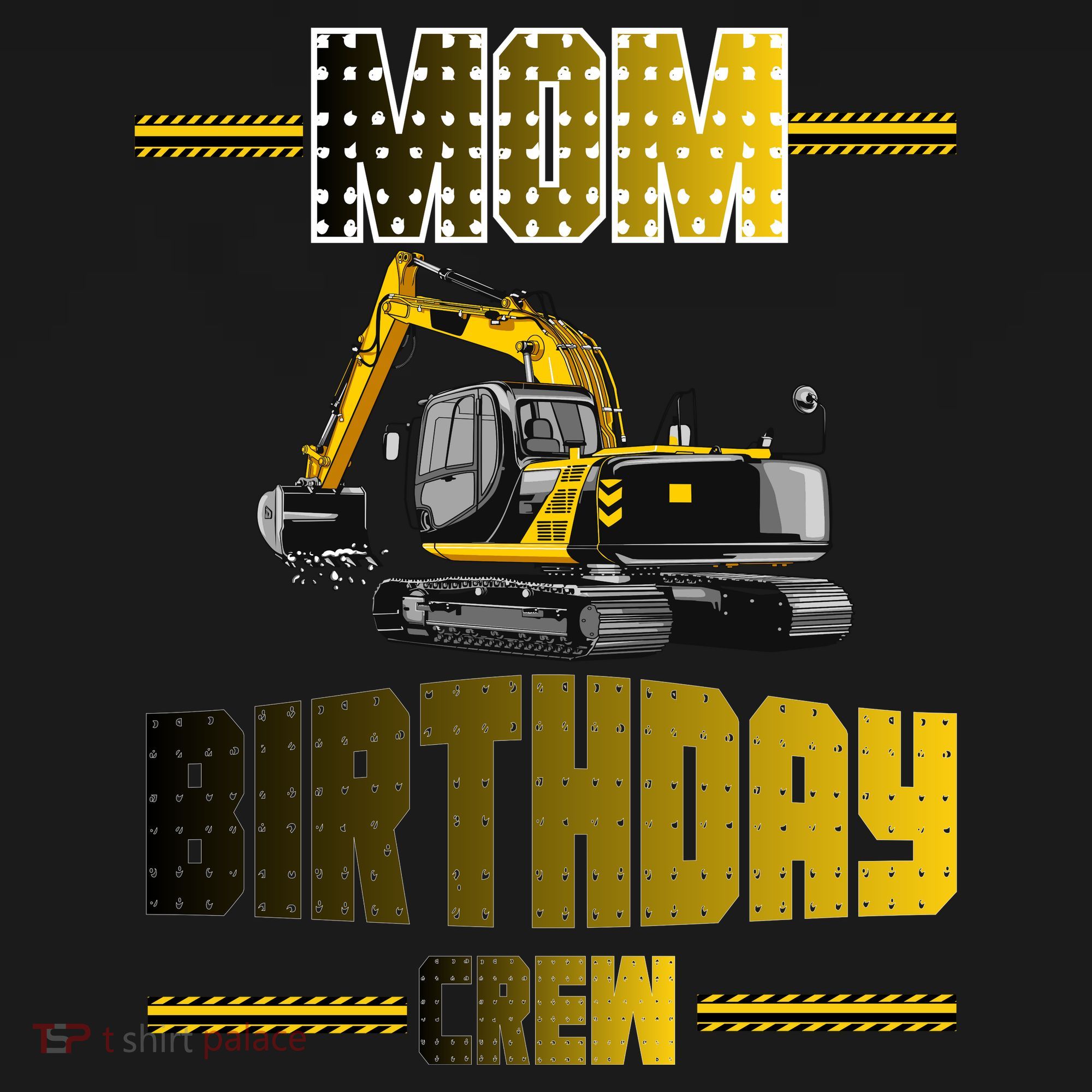 Mom Of The Birthday Crew Party Excavator Women's Tank Top