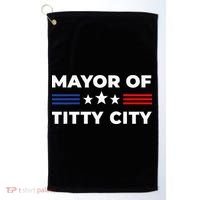 Mayor Of Titty City Golf Towel thumb 0