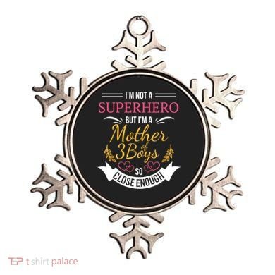 Mother Of Three Boys Cool Gift For Mom With 3 Sons Ornament