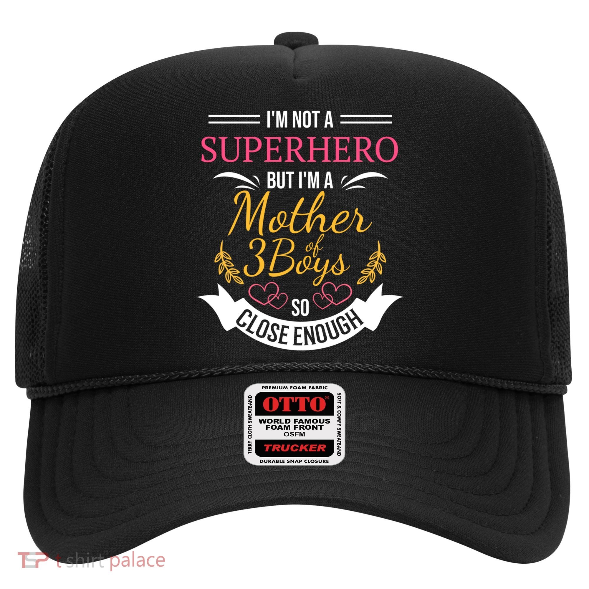Mother Of Three Boys Cool Gift For Mom With 3 Sons Hat