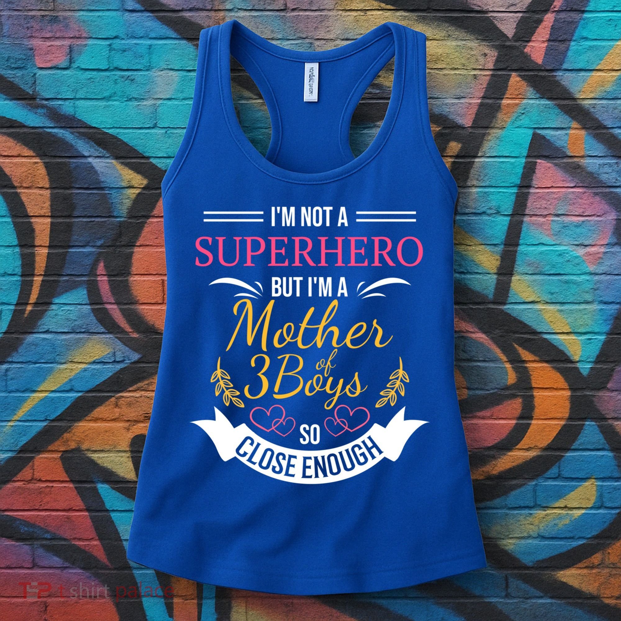 Mother Of Three Boys Cool Gift For Mom With 3 Sons Women's Tank Top