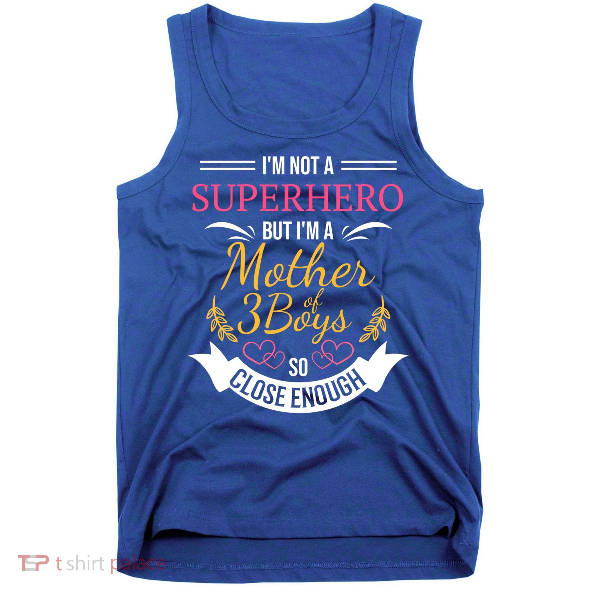 Mother Of Three Boys Cool Gift For Mom With 3 Sons Tank Top