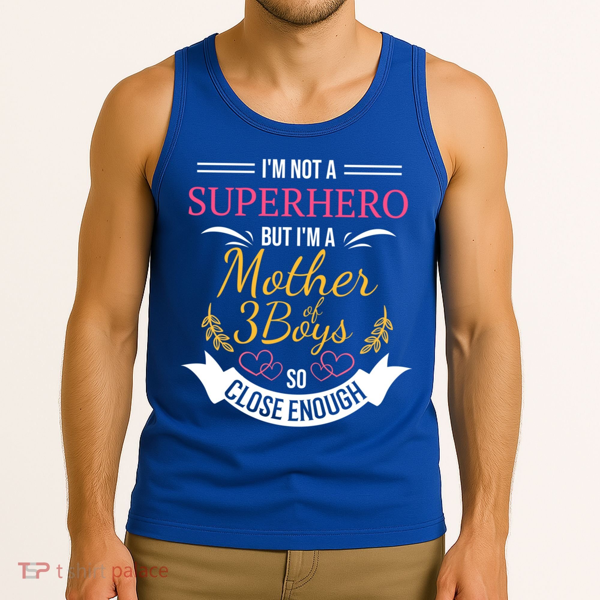 Mother Of Three Boys Cool Gift For Mom With 3 Sons Tank Top