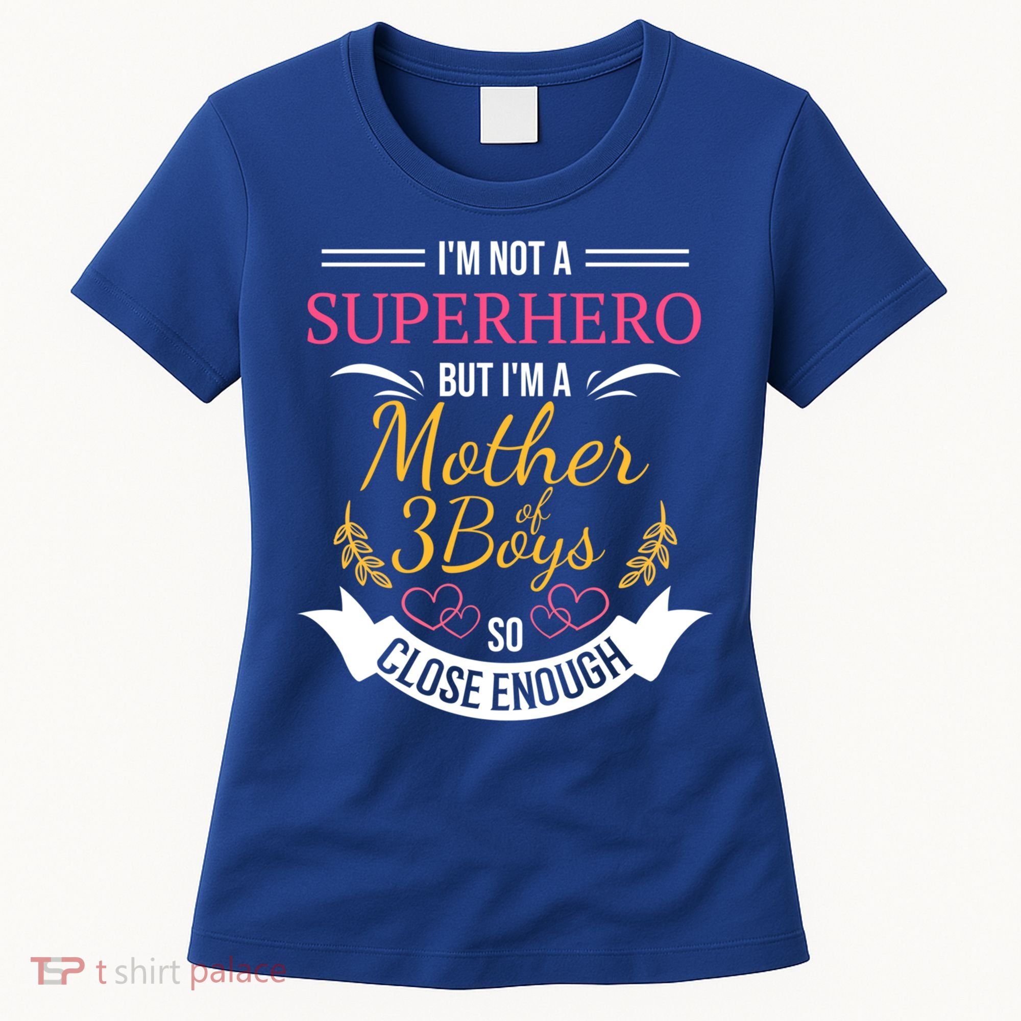 Mother Of Three Boys Cool Gift For Mom With 3 Sons Women's T-Shirt