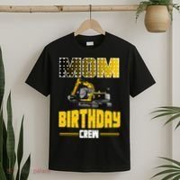 Mom Of The Birthday Crew Party Excavator T-Shirt thumb 2